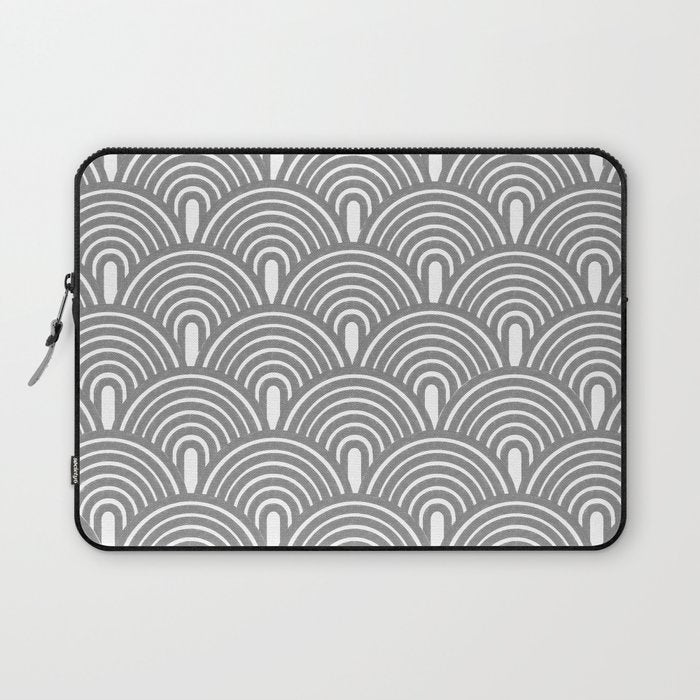 Grey Waves Laptop Sleeve Gallery Image 1