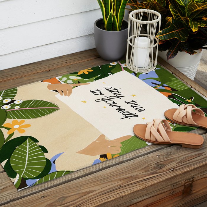 Stay True To Yourself II Outdoor Rug Gallery Image 2