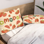 Hand Drawn Italian Roman Pomodori Tomato Classic Mediterranean Art Pillow Sham Gallery Image 2