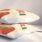 Hand Drawn Italian Roman Pomodori Tomato Classic Mediterranean Art Pillow Sham Gallery Image 3
