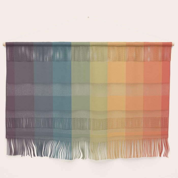 Colorful Retro Striped Rainbow Wall Hanging Gallery Image 1