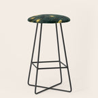Dark Forest Green Fireflies Lightning Bugs Watercolor All Over Stool Gallery Image 1