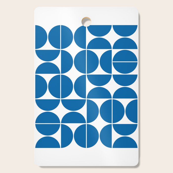 Mid Century Modern Geometric 04 Electric Blue Cutting Board Gallery Image 1