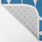 Mid Century Modern Geometric 04 Electric Blue Bath Mat Gallery Image 2