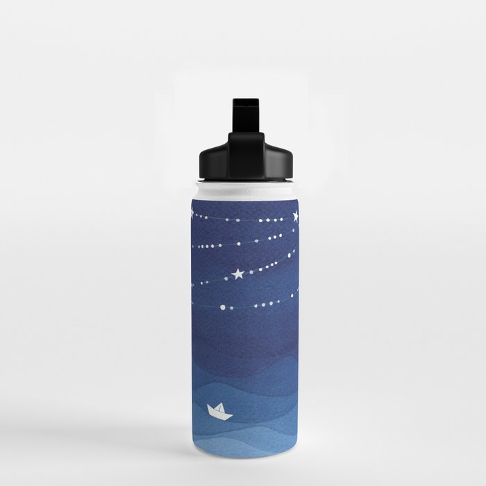 Garland of Stars IV, night sky Water Bottle Gallery Image 2