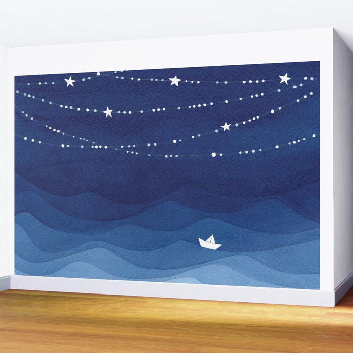 Garland of Stars IV, night sky Wall Mural Gallery Image 2