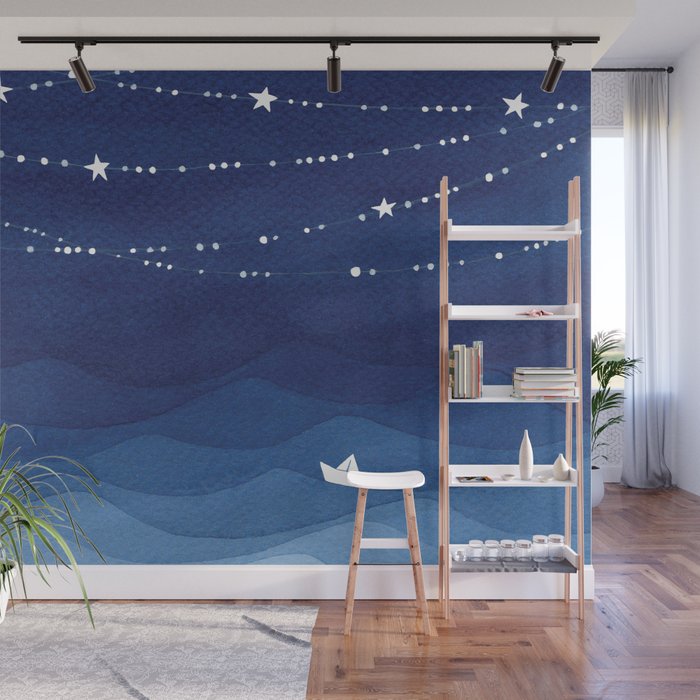 Garland of Stars IV, night sky Wall Mural Gallery Image 1