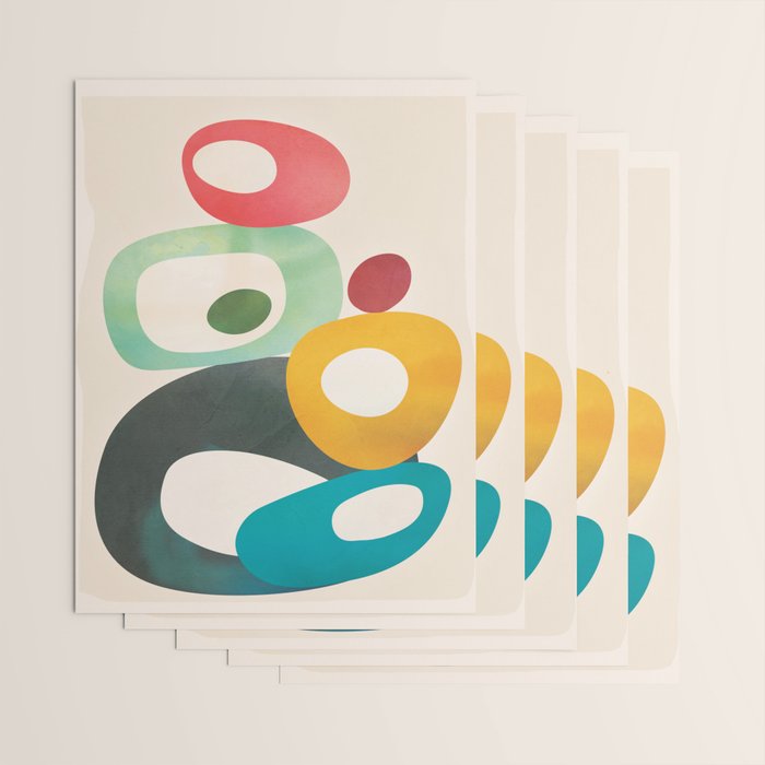 Mid-Century Modern Abstract Art 05 Wrapping Paper Gallery Image 3