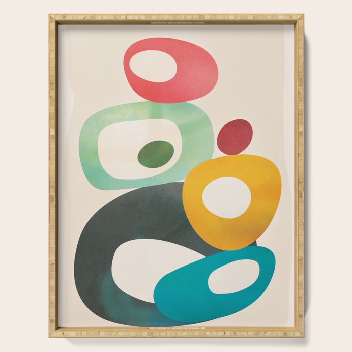 Mid-Century Modern Abstract Art 05 Serving Tray Gallery Image 1