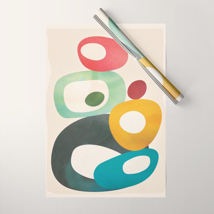 Mid-Century Modern Abstract Art 05 Wrapping Paper Gallery Image 1