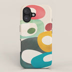 Mid-Century Modern Abstract Art 05 iPhone Case Gallery Image 1