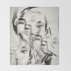 Abstract Portrait 4 Throw Blanket Gallery Image 2