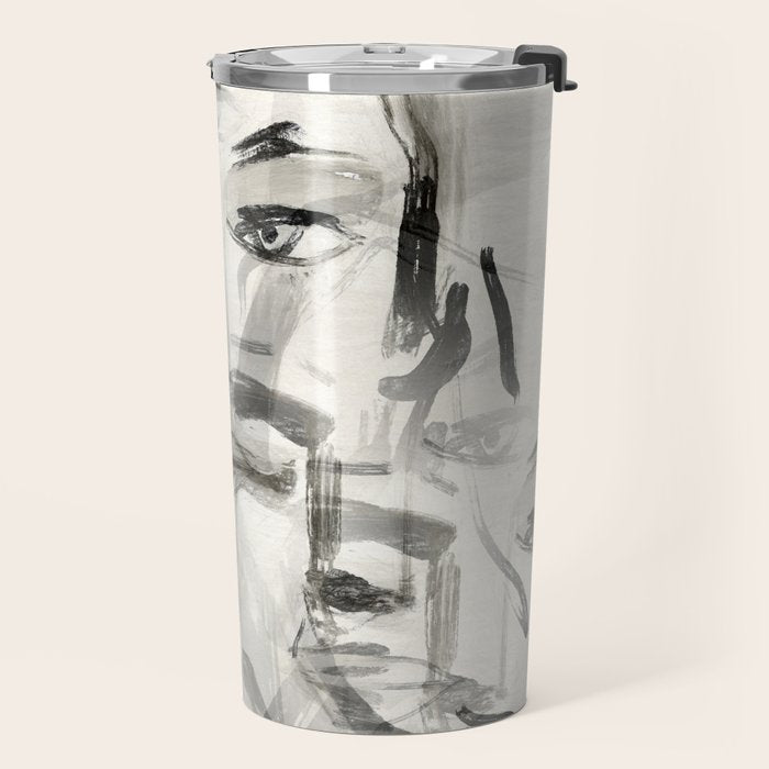 Abstract Portrait 4 Travel Mug Gallery Image 2