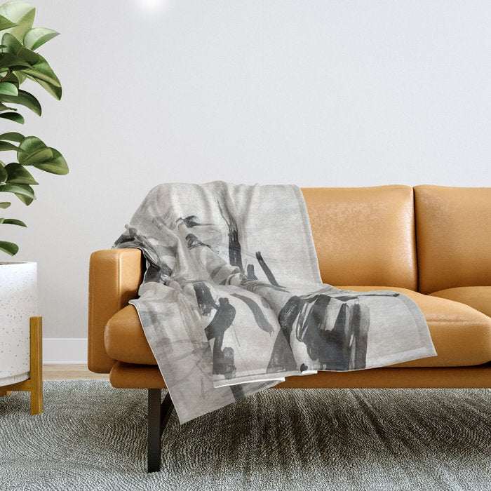 Abstract Portrait 4 Throw Blanket Gallery Image 1