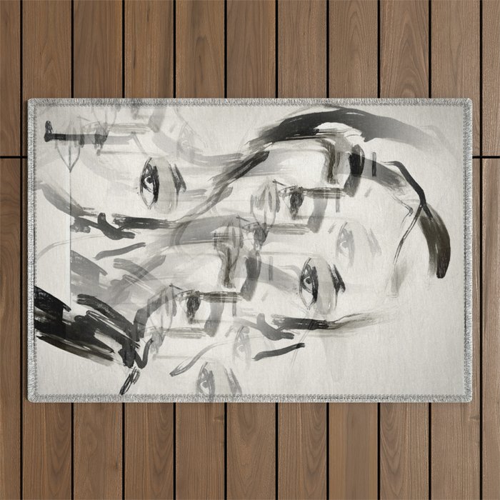 Abstract Portrait 4 Outdoor Rug Gallery Image 1