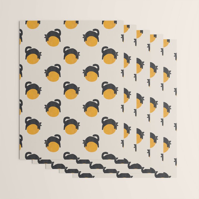 Cat with ball Wrapping Paper Gallery Image 3
