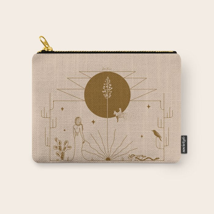 It Was All A Dream - Tan & Rust Carry All Pouch Gallery Image 1