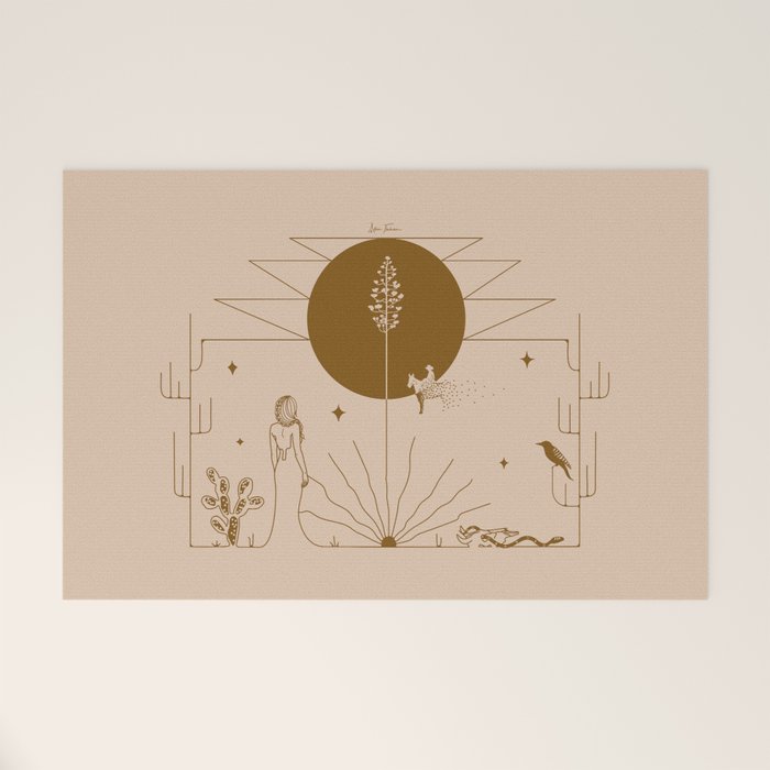 It Was All A Dream - Tan & Rust Welcome Mat Gallery Image 1