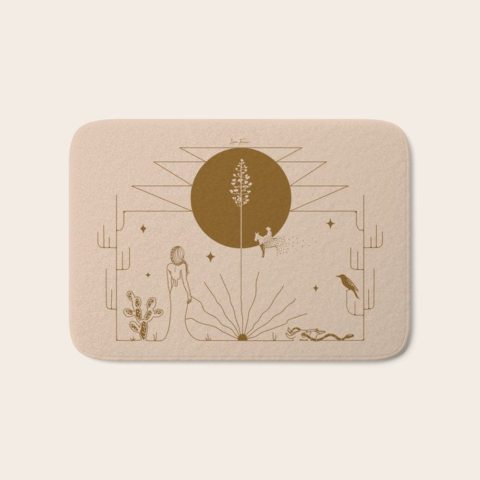 It Was All A Dream - Tan & Rust Bath Mat Gallery Image 1