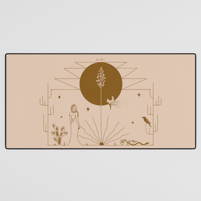 It Was All A Dream - Tan & Rust Desk Mat Gallery Image 3