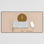 It Was All A Dream - Tan & Rust Desk Mat Gallery Image 1