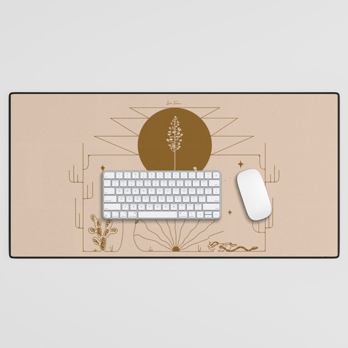 It Was All A Dream - Tan & Rust Desk Mat Gallery Image 1