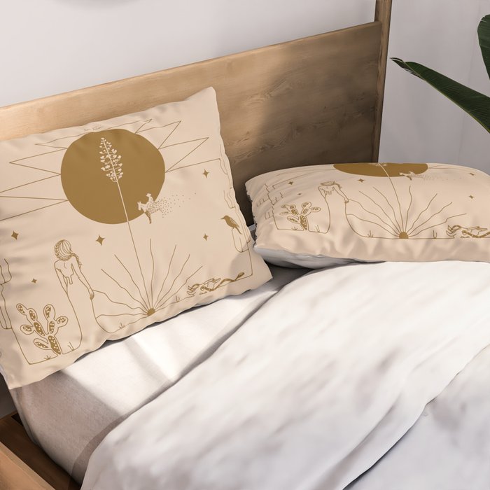 It Was All A Dream - Tan & Rust Pillow Sham Gallery Image 2