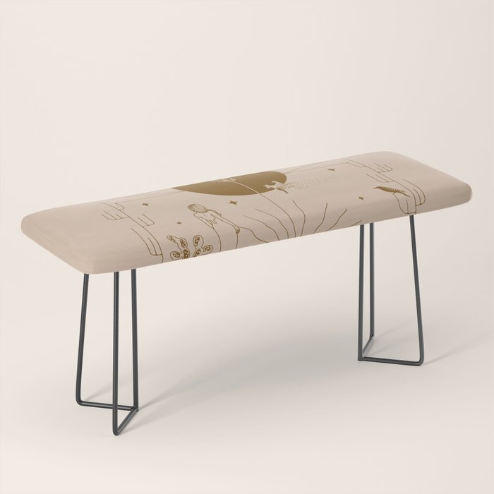 It Was All A Dream - Tan & Rust Bench Gallery Image 1