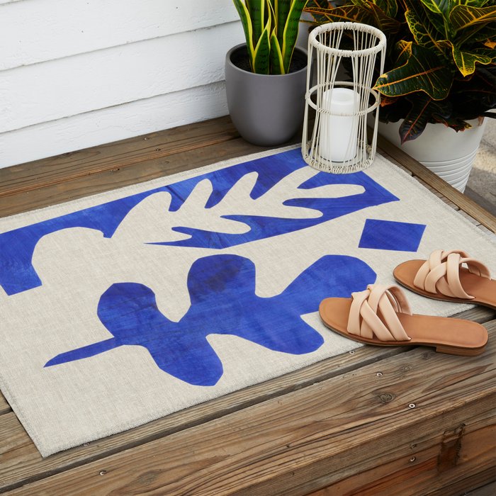 Blue Diamond Branch Outdoor Rug Gallery Image 2