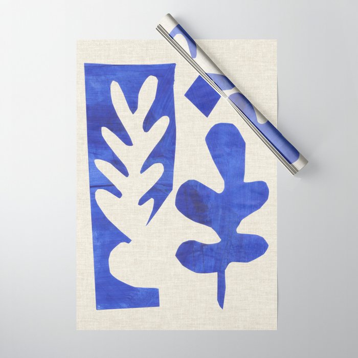 Blue Diamond Branch Wrapping Paper Gallery Image 1
