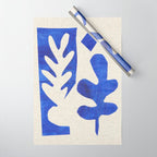 Blue Diamond Branch Wrapping Paper Gallery Image 1