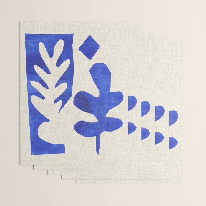 Blue Diamond Branch Wrapping Paper Gallery Image 3