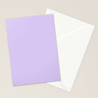 Bright Light Lilac Lavender Purple Solid Stationery Card Gallery Image 2