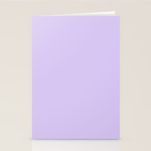 Bright Light Lilac Lavender Purple Solid Stationery Card Gallery Image 2