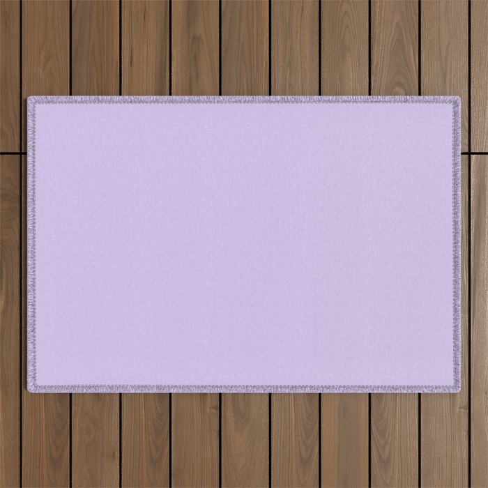 Bright Light Lilac Lavender Purple Solid Outdoor Rug Gallery Image 1