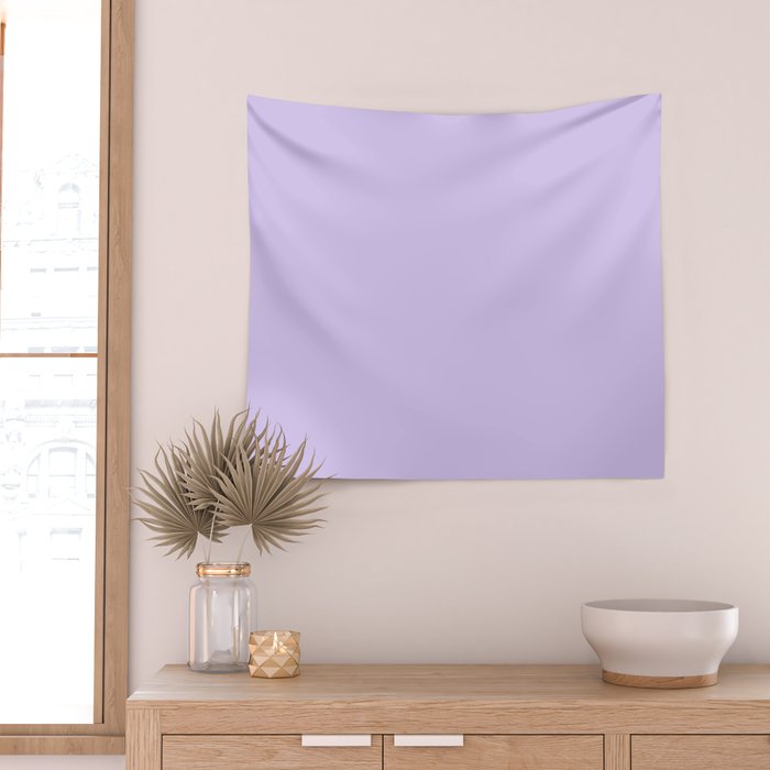 Bright Light Lilac Lavender Purple Solid Wall Tapestry Gallery Image 2
