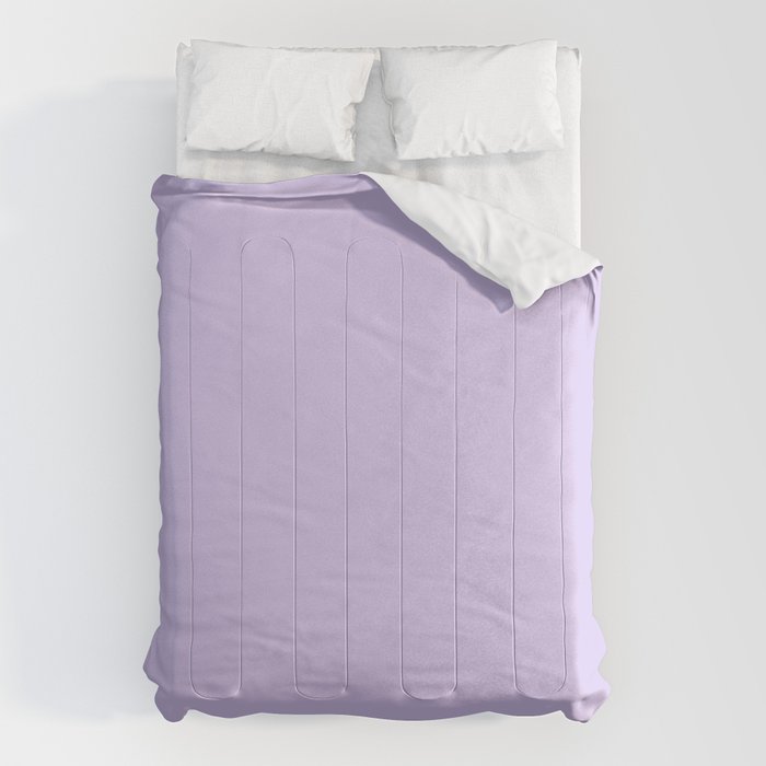 Bright Light Lilac Lavender Purple Solid Comforter Gallery Image 1