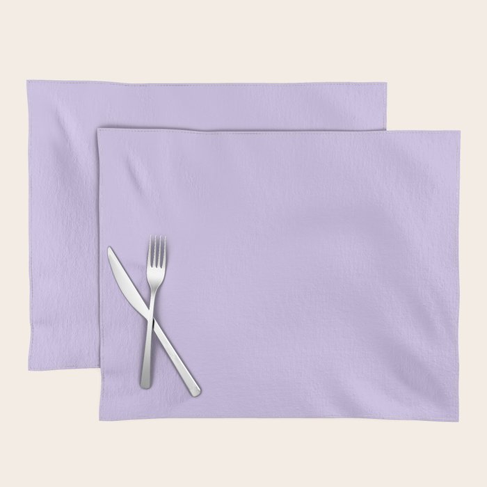 Bright Light Lilac Lavender Purple Solid Placemat Gallery Image 1
