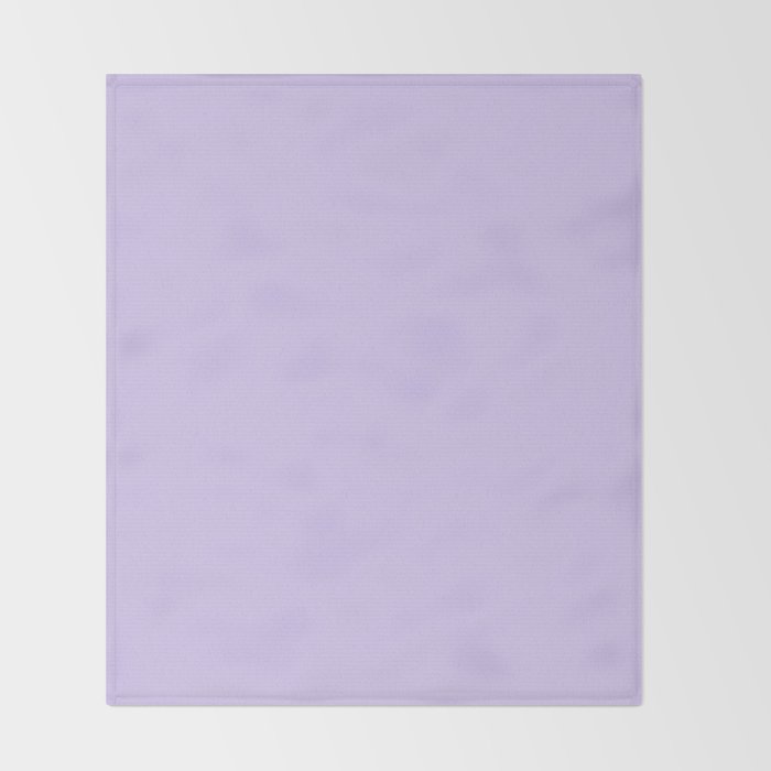 Bright Light Lilac Lavender Purple Solid Throw Blanket Gallery Image 2