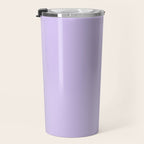 Bright Light Lilac Lavender Purple Solid Travel Mug Gallery Image 3