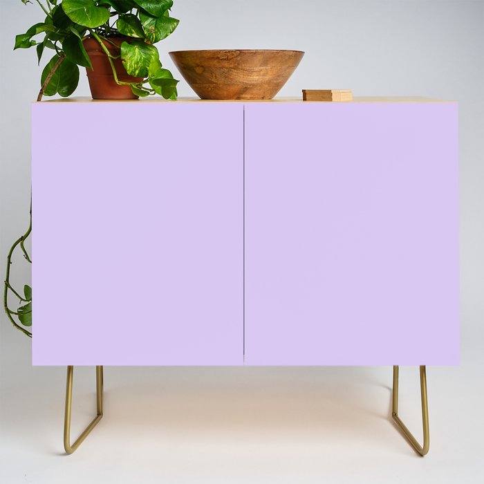 Bright Light Lilac Lavender Purple Solid Credenza Gallery Image 1