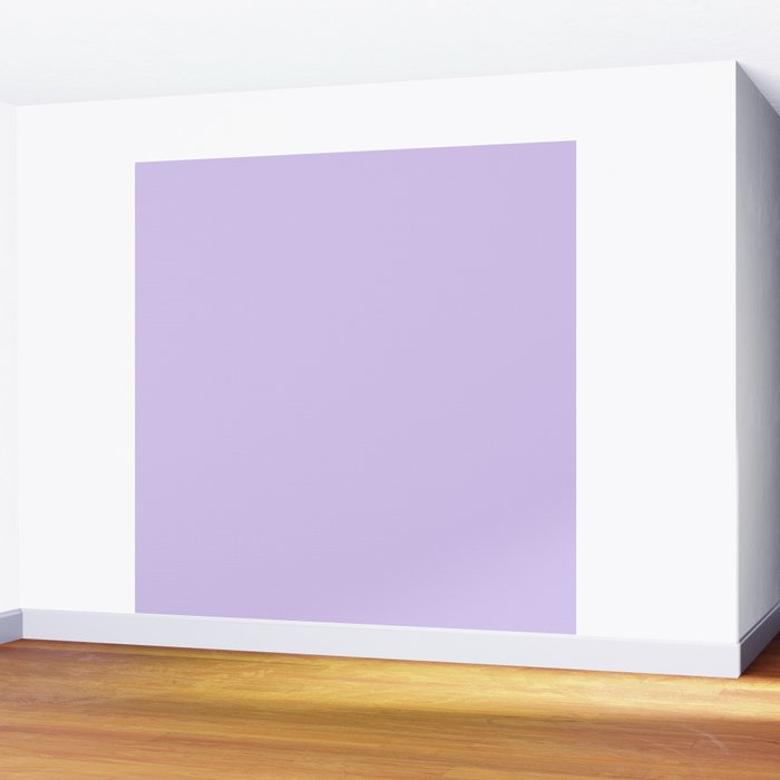 Bright Light Lilac Lavender Purple Solid Wall Mural Gallery Image 2