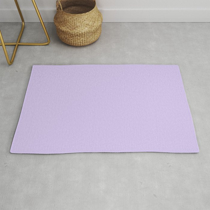 Bright Light Lilac Lavender Purple Solid Rug Gallery Image 1