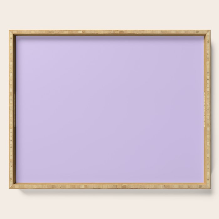 Bright Light Lilac Lavender Purple Solid Serving Tray Gallery Image 1