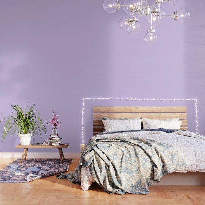 Bright Light Lilac Lavender Purple Solid Wallpaper Gallery Image 1