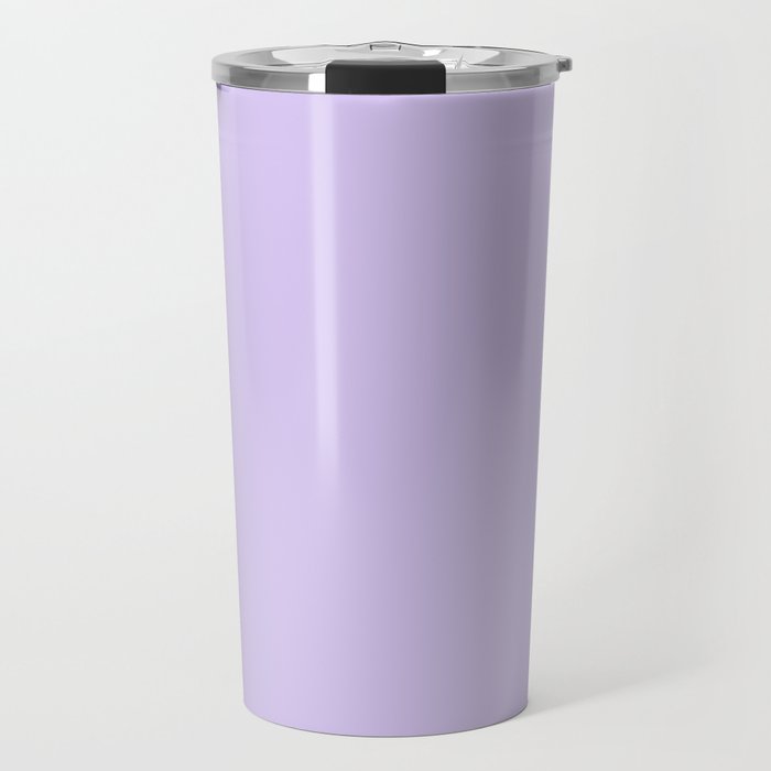 Bright Light Lilac Lavender Purple Solid Travel Mug Gallery Image 1