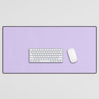 Bright Light Lilac Lavender Purple Solid Desk Mat Gallery Image 1