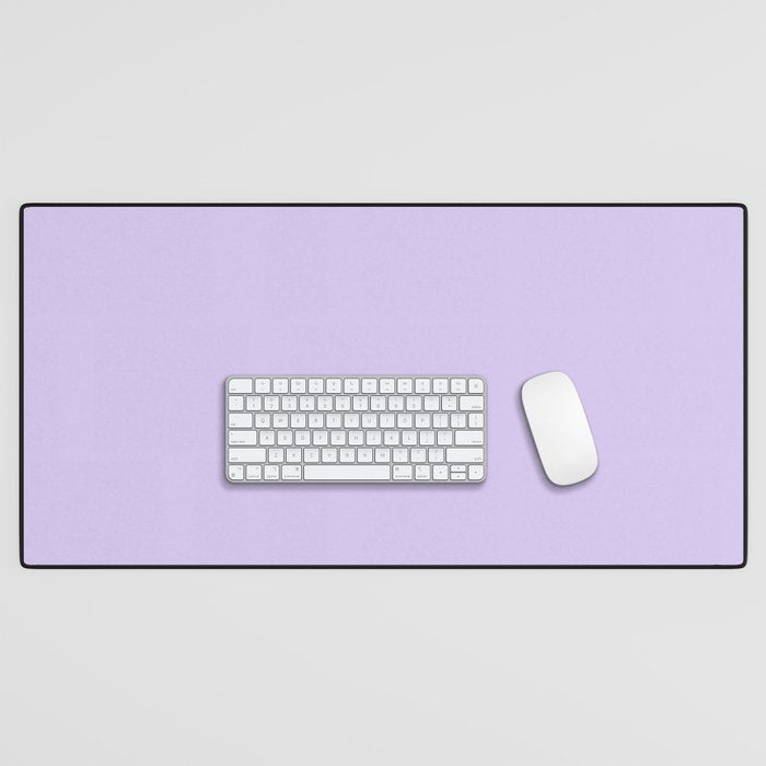 Bright Light Lilac Lavender Purple Solid Desk Mat Gallery Image 1