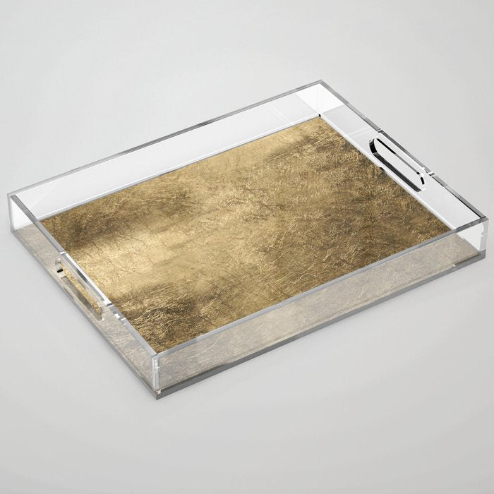 Golden Pillow Sham Acrylic Tray Gallery Image 1