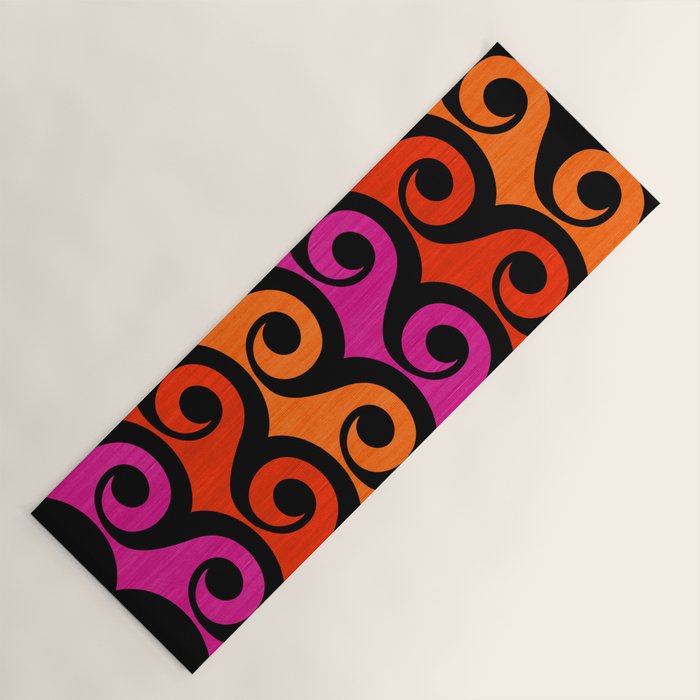 Surf's Up Waves Colorful Pattern  Yoga Mat Gallery Image 1